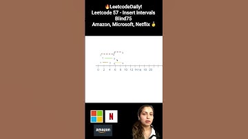 🔥LeetcodeDaily! Leetcode57: Insert Intervals #Blind75 #amazon, #microsoft,#netflix🥇#shorts #leetcode