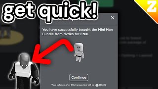 How To GET The NEW FREE MINI MAN BUNDLE in Roblox GET QUICK