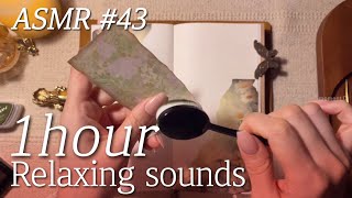 ASMR 1 Hour #43 Art Journaling Compilation✨relaxing sounds of collage #papertherapy #scrapbooking