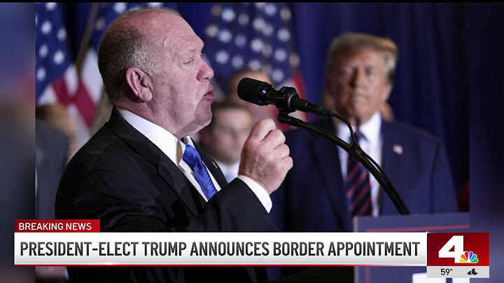 President-elect Trump announces border appointment