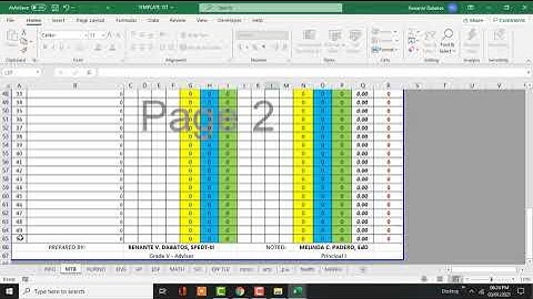 Automated Grading Sheets (grades 1-10) with MPS, SUMMARY and Graph DepEd Order No. 031 s. 2020