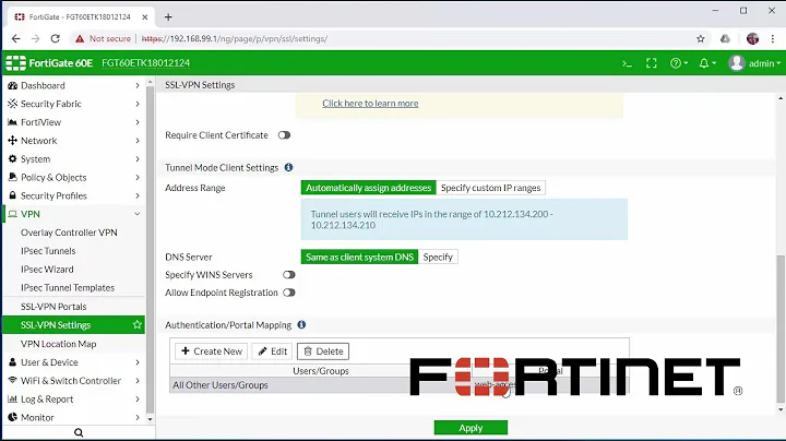 Fortinet: How to Setup SSL/VPN to Remotely Connect to a FortiGate firewall