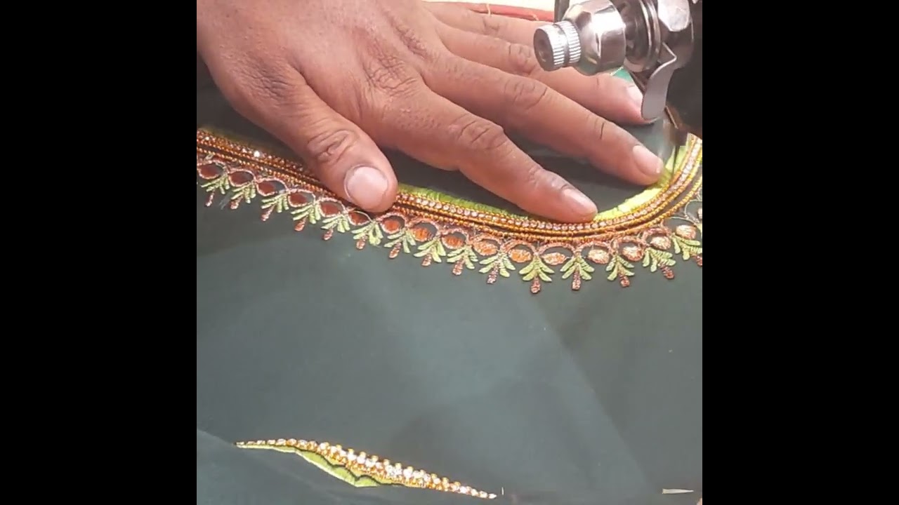 Machine work# embroidery#