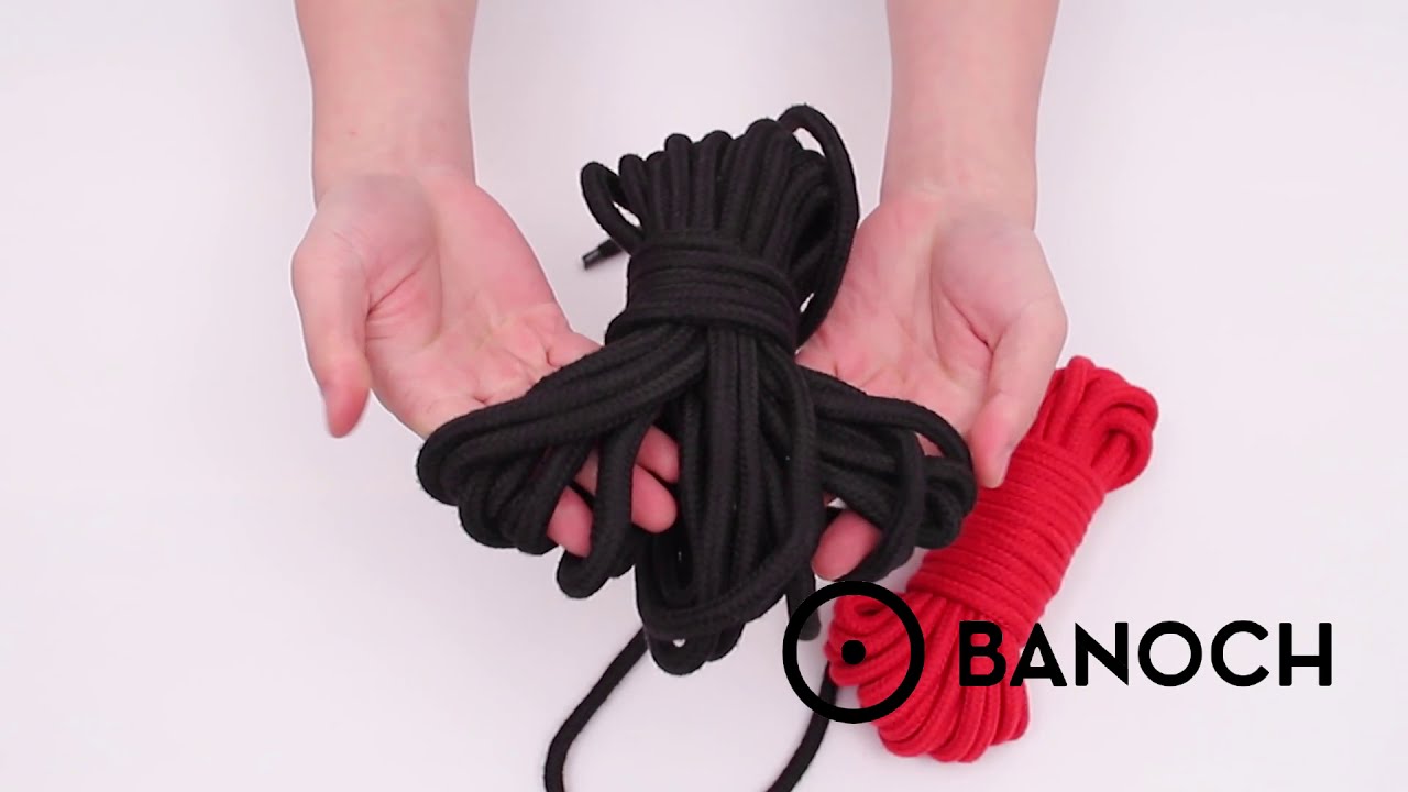 Banoch | bondagetouw rood + zwart 10 meter | katoen zonder kern | zacht ...