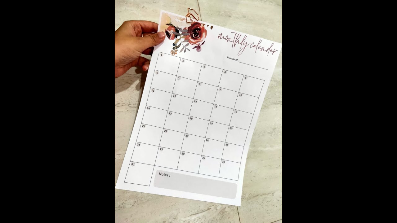 Monthly Calendar | ETSY
