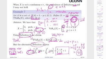 [MATH 5639 Actuarial Loss Models] Lecture 30: Ch4 TVaR (Part 2)