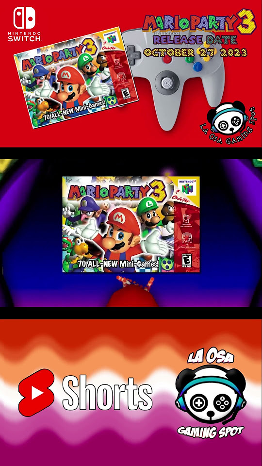 Mario Party 3 Nintendo Switch Official Trailer shorts YouTube