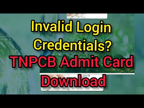 How to Login TNPCB AE, JA | Invalid login credentials? | Easy to login TNPCB for Admit card download