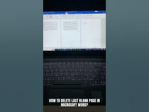 How to delete last blank page in Microsoft word?