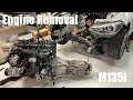 Bmw m135i engine removal  2012 n55 engine seized project  f20f21