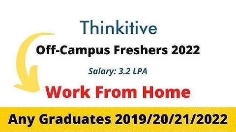 Thinkitive Technologies Off Campus Drive | Recruitment Drive Fresher| 2019/20/21/2022 Batch Eligible