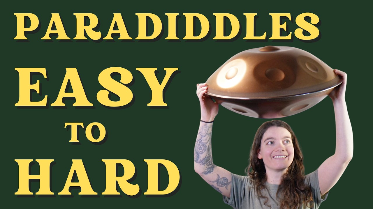 8 Levels of Paradiddles (around the handpan) | Beginner to Advanced