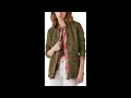 Lucky Brand Women's Long Sleeve Button Up Two Pocket Utility Jacket