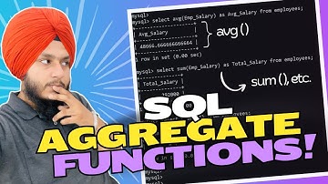 Lecture 6 - SQL Aggregate Functions in Hindi (with Practical Examples & Problem Questions) | Jass