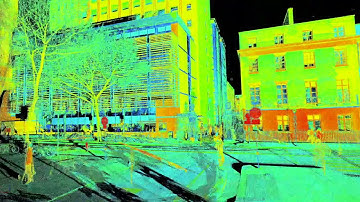 Fly-through of Malet Street in London based on LiDAR data