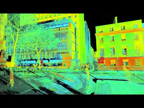 Fly-through of Malet Street in London based on LiDAR data