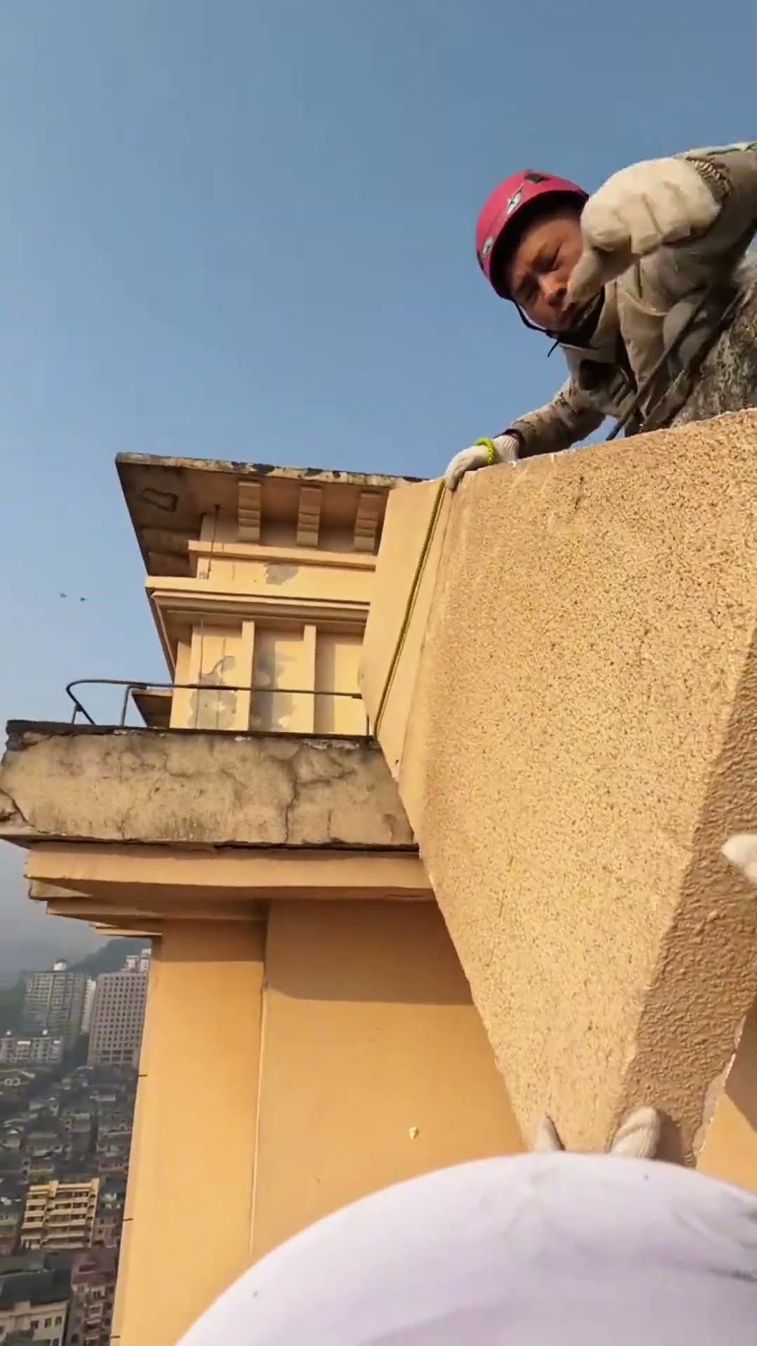 Eave insulation brick removal process