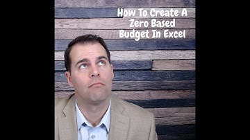 How To Create A Zero Based Budget In Excel