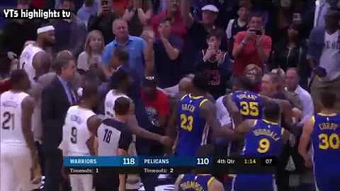 kevin durant and demarcus cousins bickering and ejected !!!!!