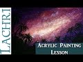 Acrylic Painting of a Galaxy - Art lesson for beginners w/ Lachri