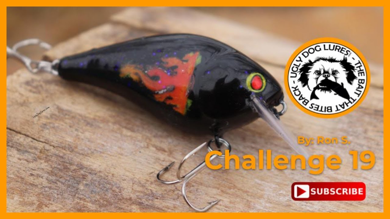 Viewer challenged me to paint flames on a custom designed fishing lure 