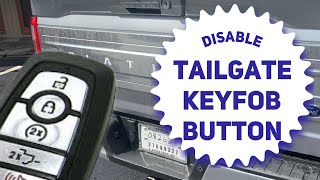 2021+ FORD F-150 - How to DISABLE the TAILGATE key fob button! Sync4