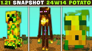 All Mobs The Poisonous Potato Update! Minecraft 1.21 Snapshot 24W14potato