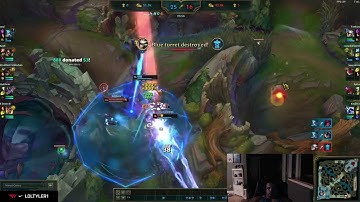 Tyler1 Reacts to Gwen 1v4 Quadra Kill