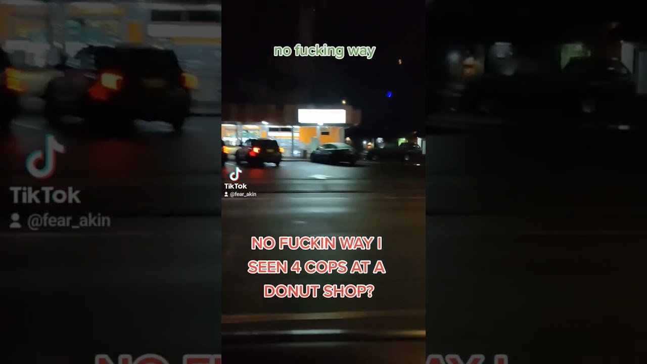 4 cop cars at a donut 🍩 shop 