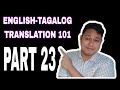 Englishtagalog translation 101 with sir marvin paano gumaling sa english