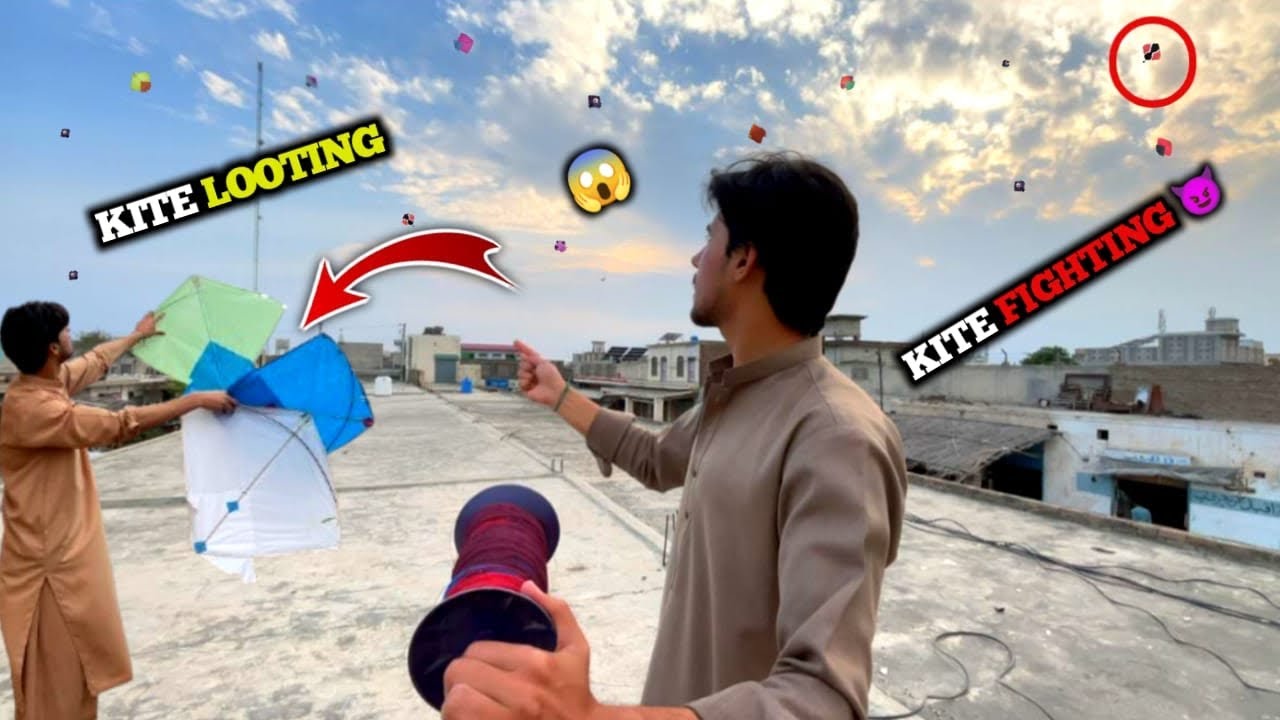 Kite *Looting*😱 || Kite fighting😈 || Home made kite flying test🪁 ...
