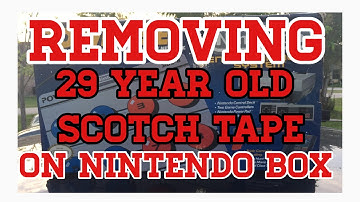 Removing 29 Year Old Scotch Tape On Original Nintendo Box
