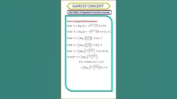 TS Eamcet 2023 || Hyperbolic Functions Concept for eamcet 2023 || Maths concept for EAMCET 2023