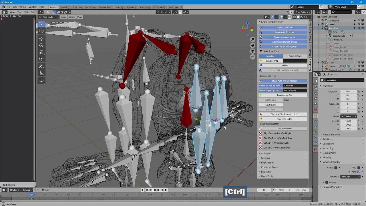 Bento Buddy Character Converter mapping for Second Life - YouTube