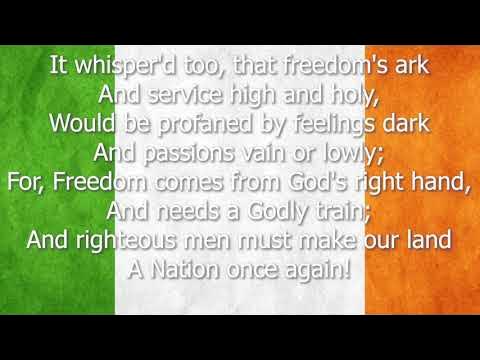 A Nation Once Again Lyrics And Easy Chords - Irish folk songs