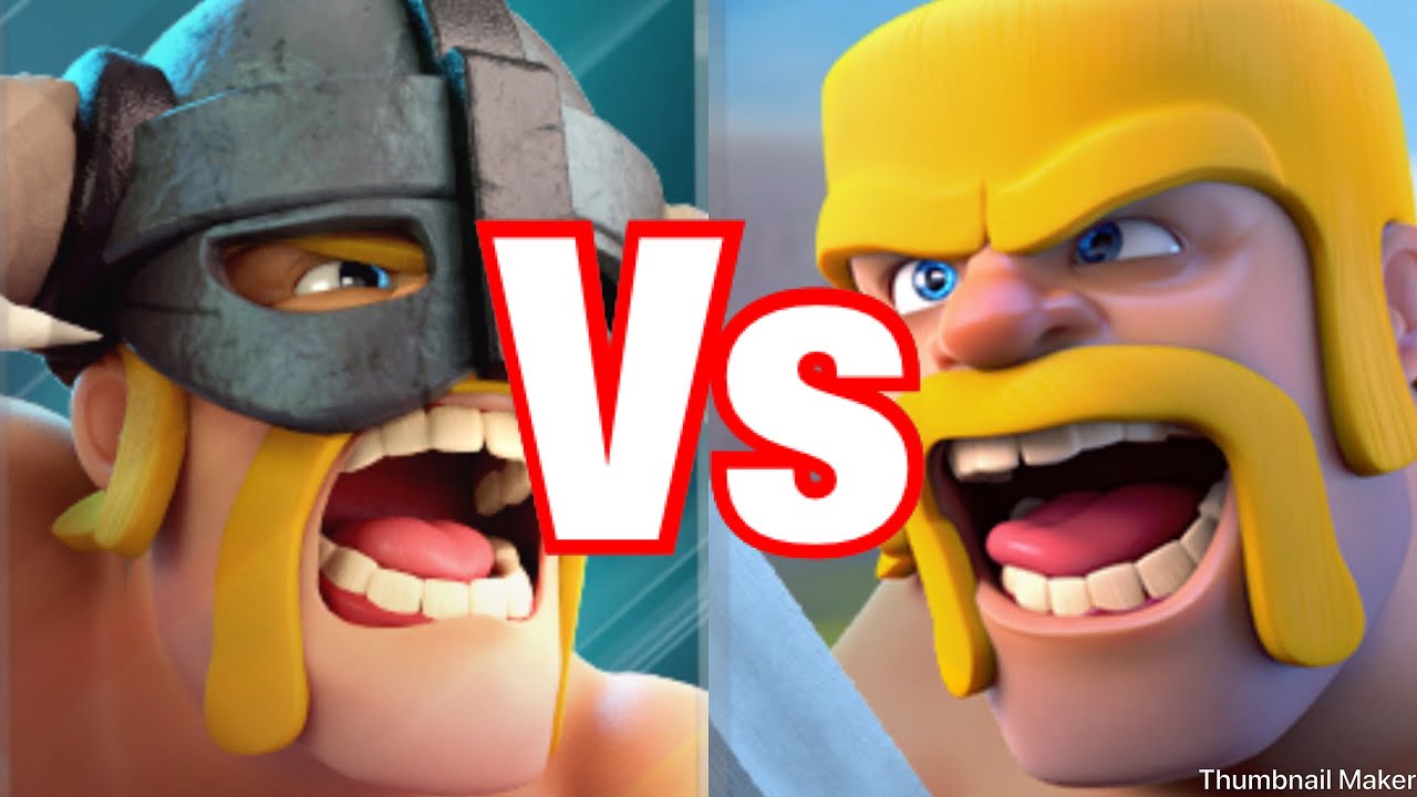 Elite Barbarians vs Barbarians.