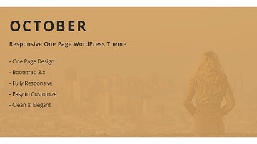 October - Responsive One Page WordPress Theme | Themeforest Website Templates and Themes