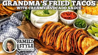 Fried Tacos with Creamy Avocado Sauce | Blackstone Griddles