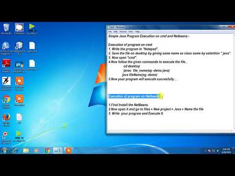 How to run java program in notepad