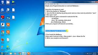 How to run java program in notepad