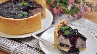 藍莓乳酪塔。blueberry cheese tart 