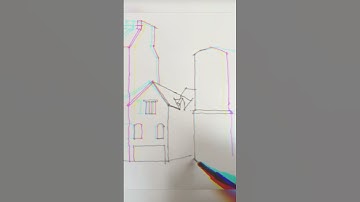 Quick Sketch of this Tower which Part of The Church #drawing #architecture #video #art
