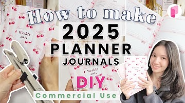 DIY How to make a 2025 Planner Journal Booklet - Tutorial