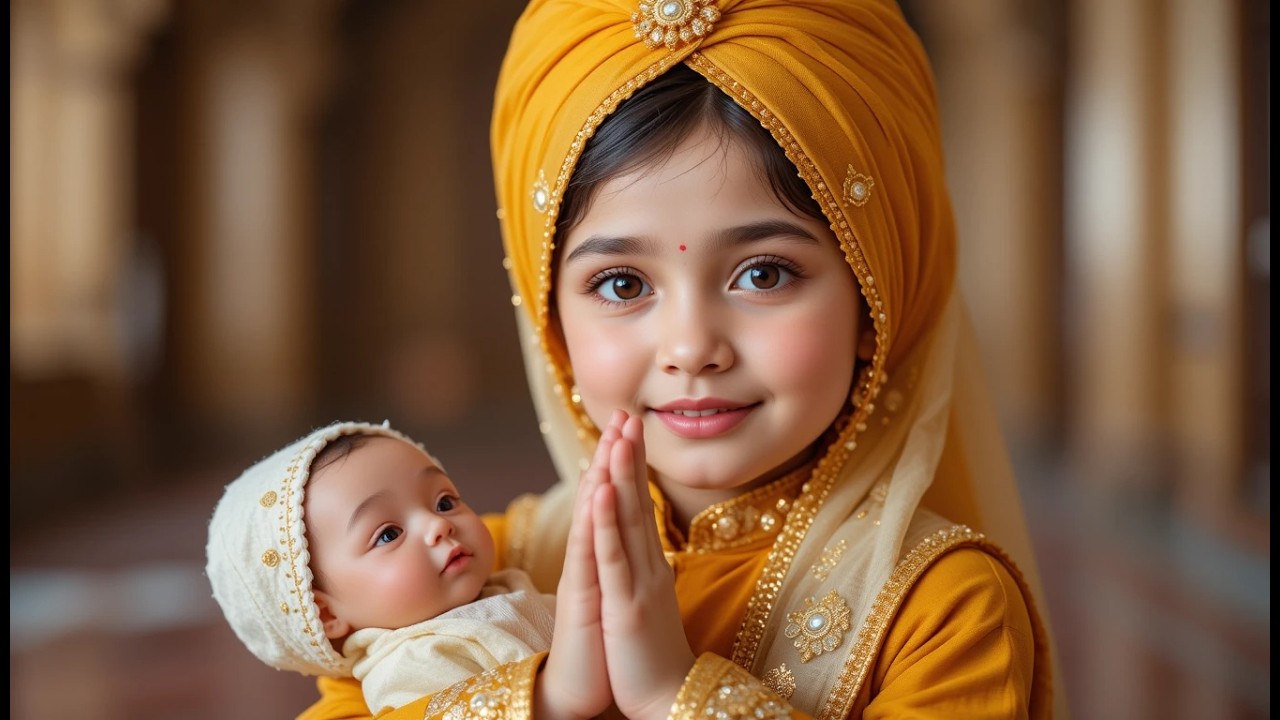 Sikh Baby Gurseerat Kaur’s Innocent Prayer 😍 Mool Mantar | Sikh Baby 🍼 #sikhkids  #SikhRhymes