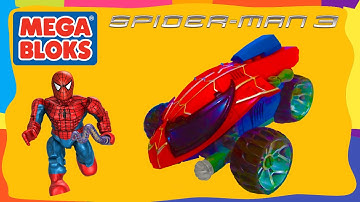 Mega Bloks Marvel Spiderman 3 Wheeler Attack Bike with Red Spiderman Toy Unboxing