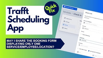 Trafft Appointment Booking: Share Booking Link for Specific Services, Employees, or Locations