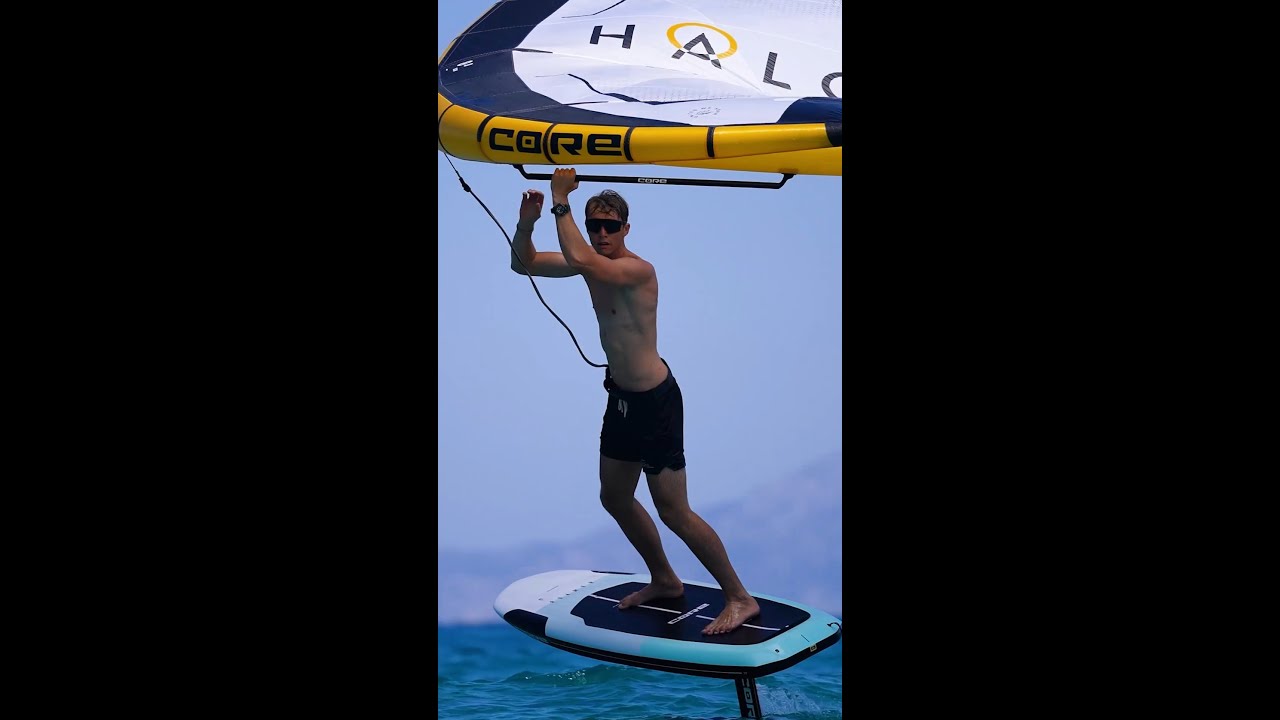 Unstoppable Light Wind Wingfoiling with the Halo Pro LW in Rhodes, Greece! #corewingfoil