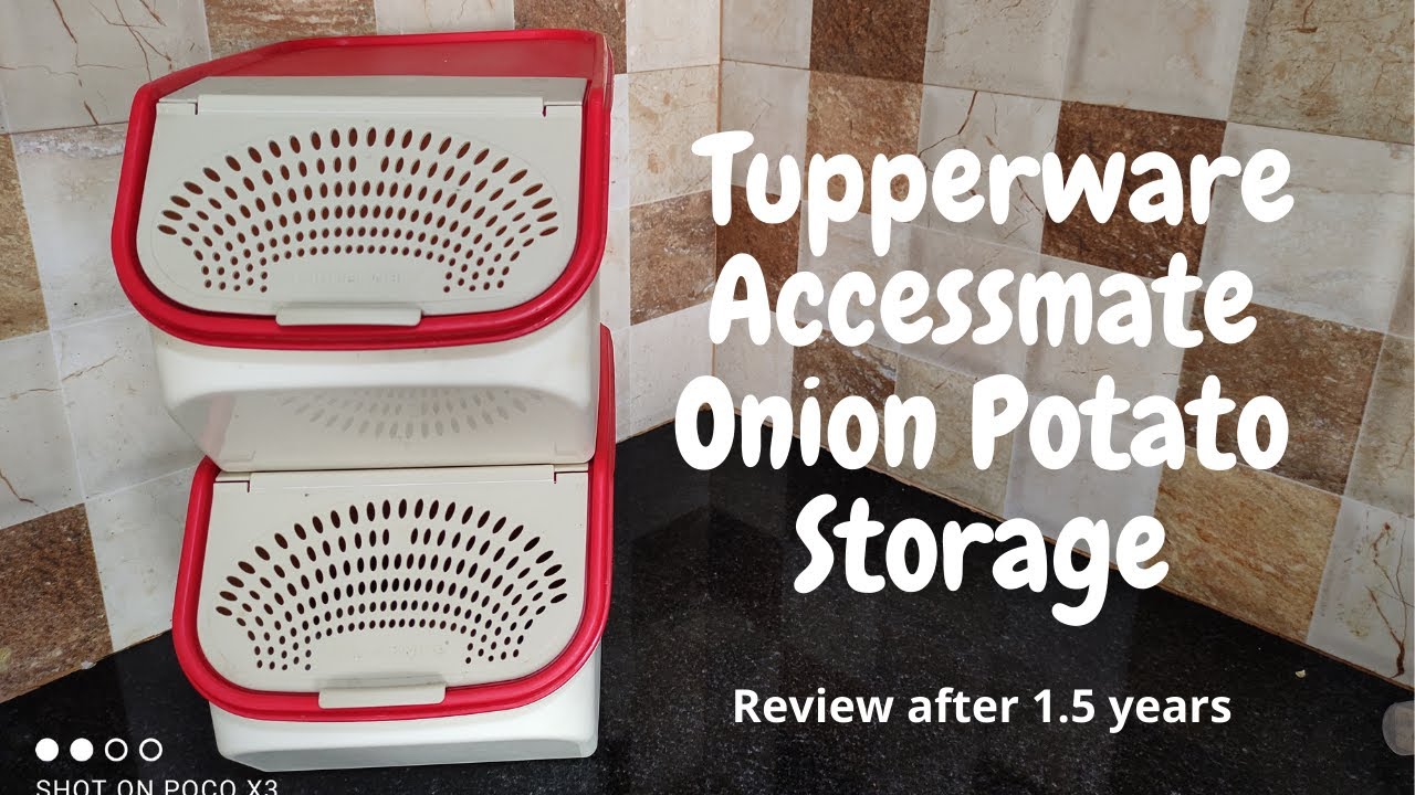 Tupperware potato, onion, garlic container mini access mate 2.3L capacity -  1pc