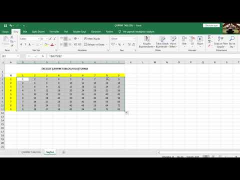 Video: Excel'de çarpım Tablosu Nasıl Oluşturulur?