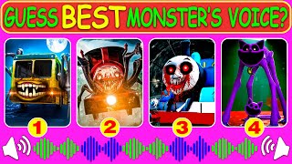 Guess Monster Voice Bus Eater, Choo Choo Charles, Spider Thomas, CatNap Coffin Dance